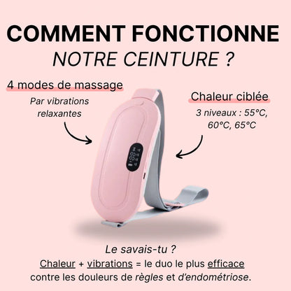 Ceinture menstruelle chauffante et massante